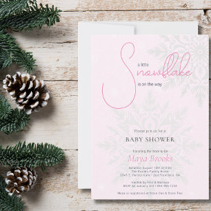 Invitación Pequeño copo de nieve en el camino del Baby Shower