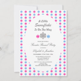 Invitación Pequeño copo de nieve en la manera en que el géner