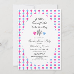 Invitación Pequeño copo de nieve en la manera en que el géner