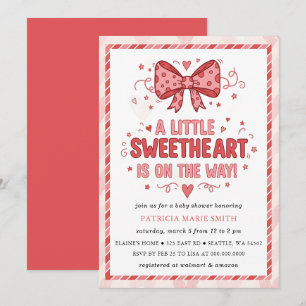 Invitación Pequeño Corazón de San Valentín Arco Baby Shower