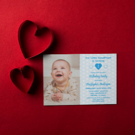 Invitación Pequeño corazón primer cumpleaños