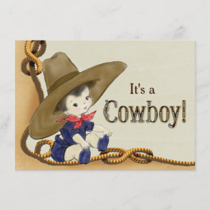 Invitación Pequeño Cowboy Baby Shower
