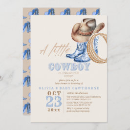 Invitación Pequeño Cowboy Primer Rodeo Bebé ducha