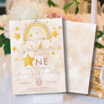 Pequeño Cumpleaños Boho Arcoíris Estrella Dorada S