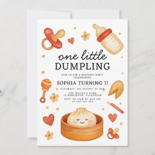 Invitación Pequeño cumpleaños de Dumpling