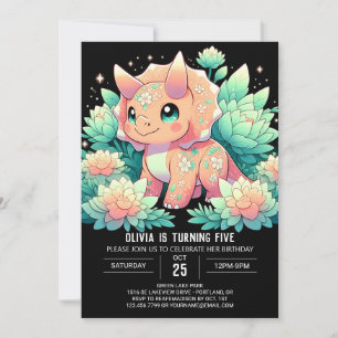 Invitación Pequeño cumpleaños digital de dinosaurios de fanta