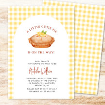 Pequeño Cutie Pie Yellow Checkpoint Baby Shower