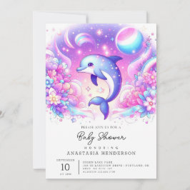 Invitación Pequeño delfín mágico Baby Shower