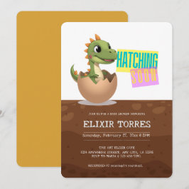 Invitación Pequeño Dinosaurio a punto de Eclosionar
