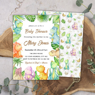 Invitación Pequeño dinosaurio Baby Shower