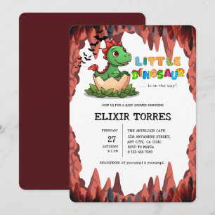Invitación Pequeño Dinosaurio Está en Camino