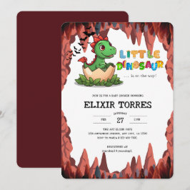 Invitación Pequeño Dinosaurio Está en Camino