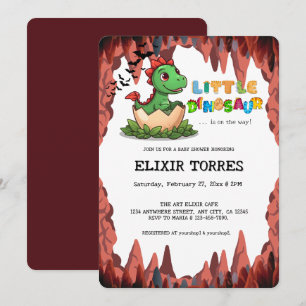 Invitación Pequeño Dinosaurio Está en Camino
