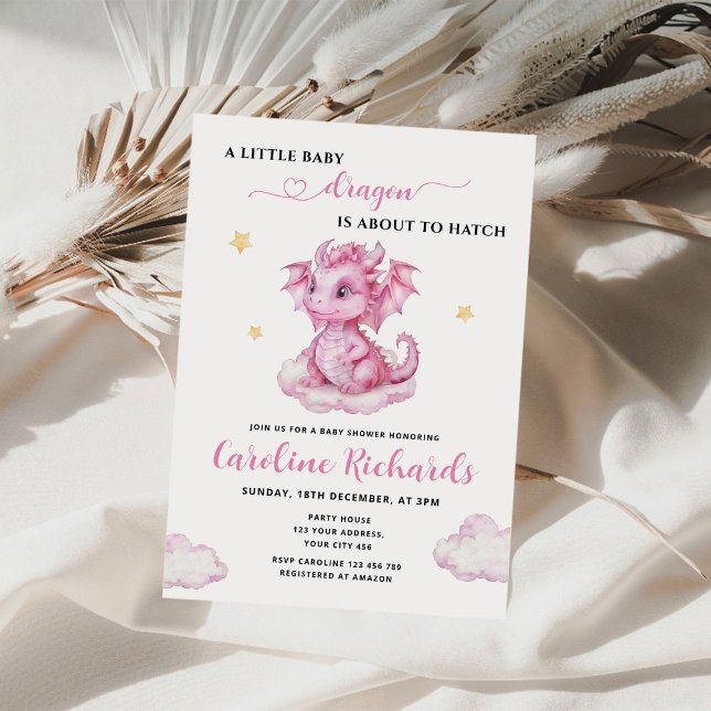 Invitación Pequeño dragón a punto de eclosionar Fiesta de beb (Subido por el creador)