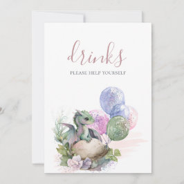 Invitación Pequeño dragón Baby Shower bebe Rótulo