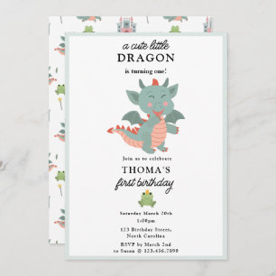 Invitación Pequeño Dragón niño Fiesta de cumpleaños