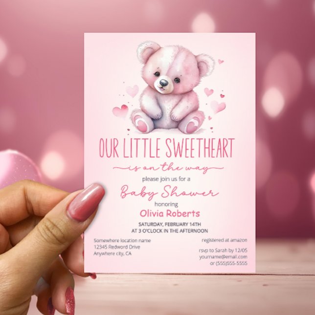Invitación Pequeño dulce acuarela de Baby Shower (Subido por el creador)