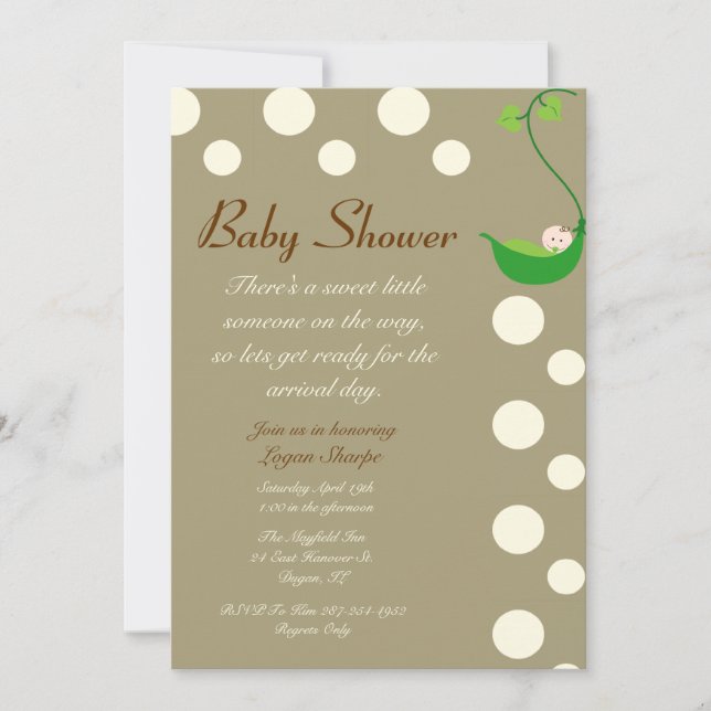 Invitación Pequeño dulce alguien Baby Shower (Anverso)