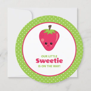 Invitación Pequeño dulce fresa Baby Shower