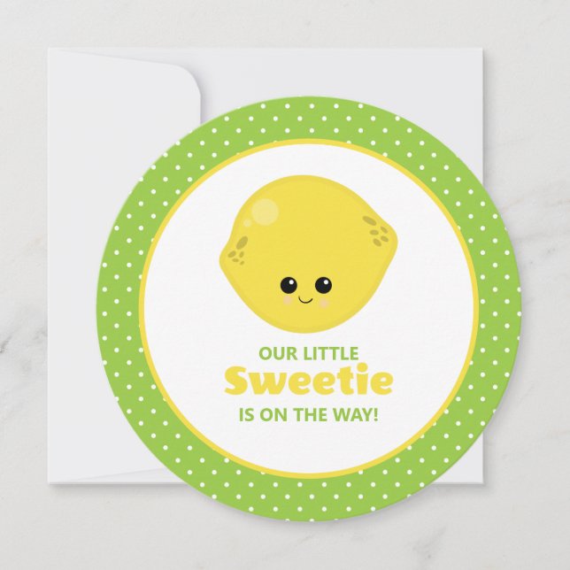 Invitación Pequeño dulce limón Baby Shower (Anverso)