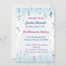 Invitación Pequeño e-Vite de Pascua de Flor Silvestre - Invit