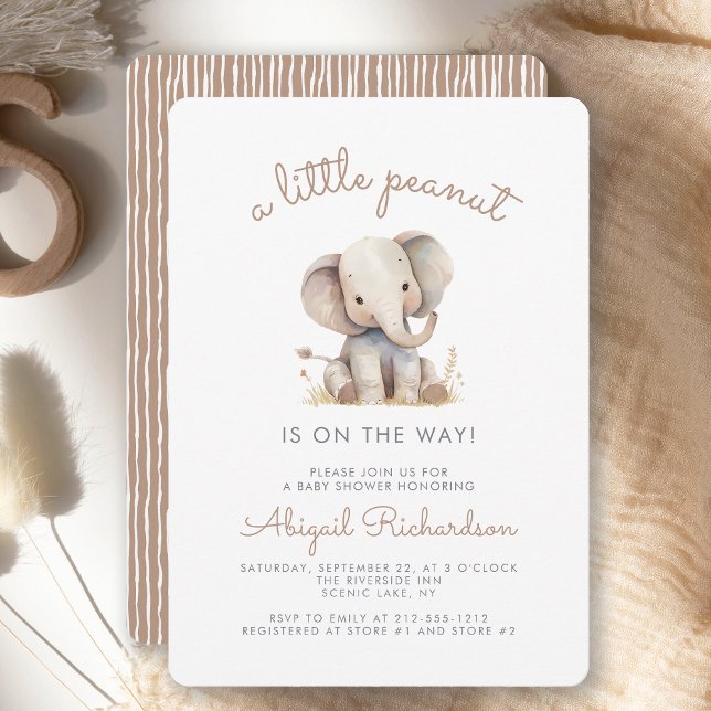 Invitación Pequeño elefante de cacahuate (Subido por el creador)