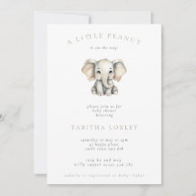 Pequeño elefante Minimalista lindo Baby Shower de 