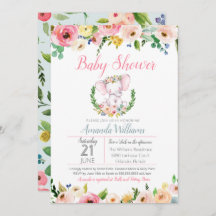 Pequeño elefante primavera verano flores Baby Show