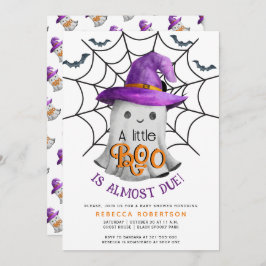 Invitación Pequeño fantasma de BOO y ducha de bebé de Hallowe