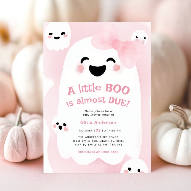 Invitación Pequeño fantasma de Halloween Baby Shower (Subido por el creador)