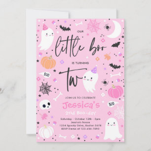 Invitación Pequeño fantasma de Halloween segundo Fiesta de cu