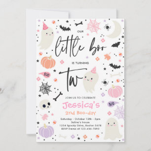 Invitación Pequeño fantasma de Halloween segundo Fiesta de cu