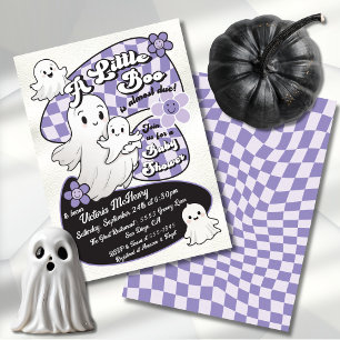 Invitación Pequeño fantasma de mano dibujado en Baby Shower