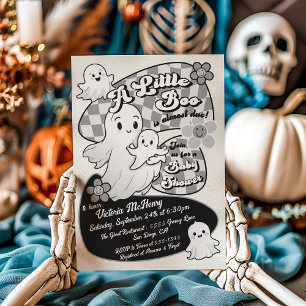 Invitación Pequeño fantasma de mano dibujado en Baby Shower