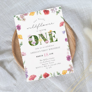 Invitación Pequeño Fiesta del Jardín de Flores Silvestres