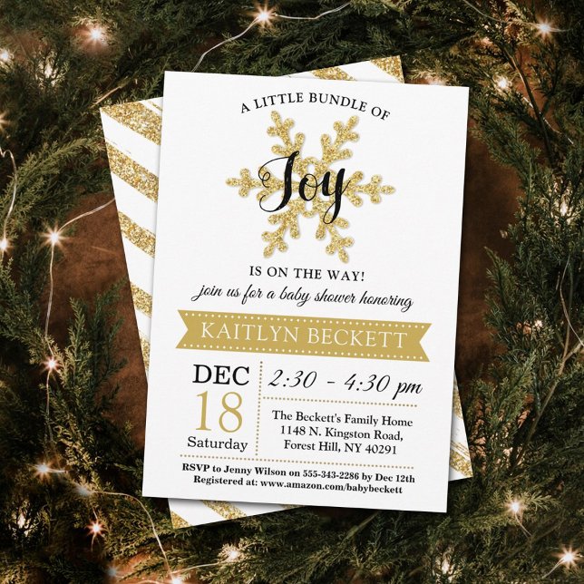 Invitación Pequeño Grupo De Navidades De Alegría Baby Shower (Subido por el creador)