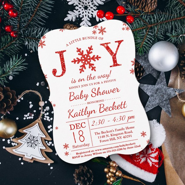 Invitación Pequeño Grupo De Navidades De Alegría Baby Shower (Subido por el creador)