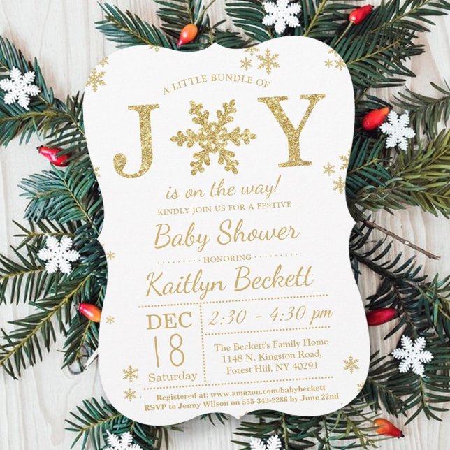 Invitación Pequeño Grupo De Navidades De Alegría Baby Shower (Subido por el creador)