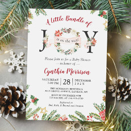 Invitación Pequeño grupo de Navidades de JOY Floral Baby Show