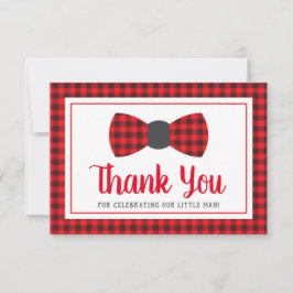 Invitación Pequeño Hombre Gracias Tarjeta, Bow Tie, Buffalo T