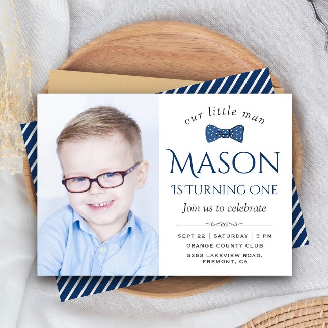Invitación Pequeño hombre lindo dobla el título de la primera (Subido por el creador)