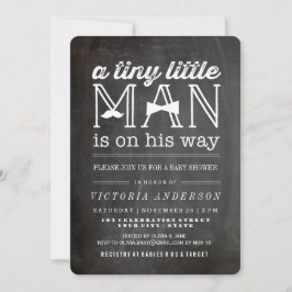 Invitación Pequeño Hombre Mustache & Bow Tie Cute Boy Baby Sh