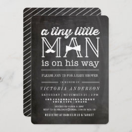 Invitación Pequeño Hombre Mustache & Bow Tie Cute Boy Baby Sh
