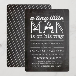 Invitación Pequeño Hombre Mustache & Bow Tie Cute Boy Baby Sh