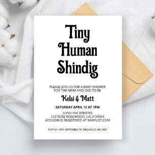 Invitación Pequeño humano brillante moderno Baby Shower neutr