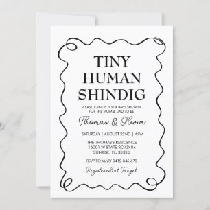 Invitación Pequeño humano relinchado Minimalista Baby Shower