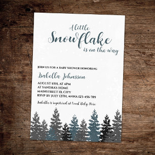Invitación Pequeño invierno copo de nieve Baby Shower Wonderl