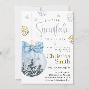 Invitación Pequeño invierno copo de nieve maravilla bebé niño