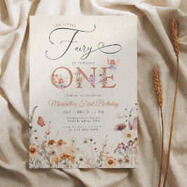 Invitación Pequeño Jardín de Caídas Florales de Hadas Primer 