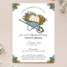 Invitación Pequeño Jardín de Campo de Calabaza Baby Shower